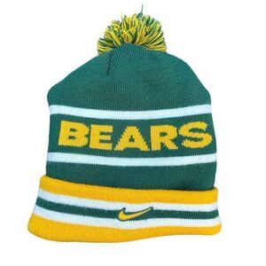 Nike Baylor Bears Green Cuffed Knit Beanie Pom Unisex Winter Hat